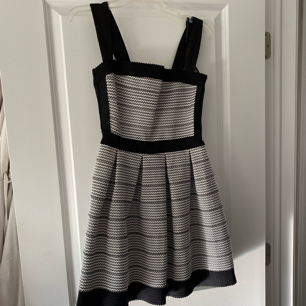 Francesca’s Black and White bandage dress